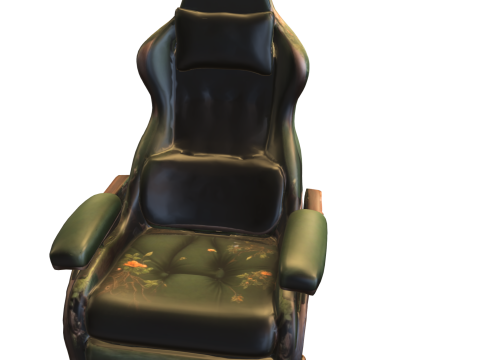 Forest-Themed Gamer Chair 3D Модель
