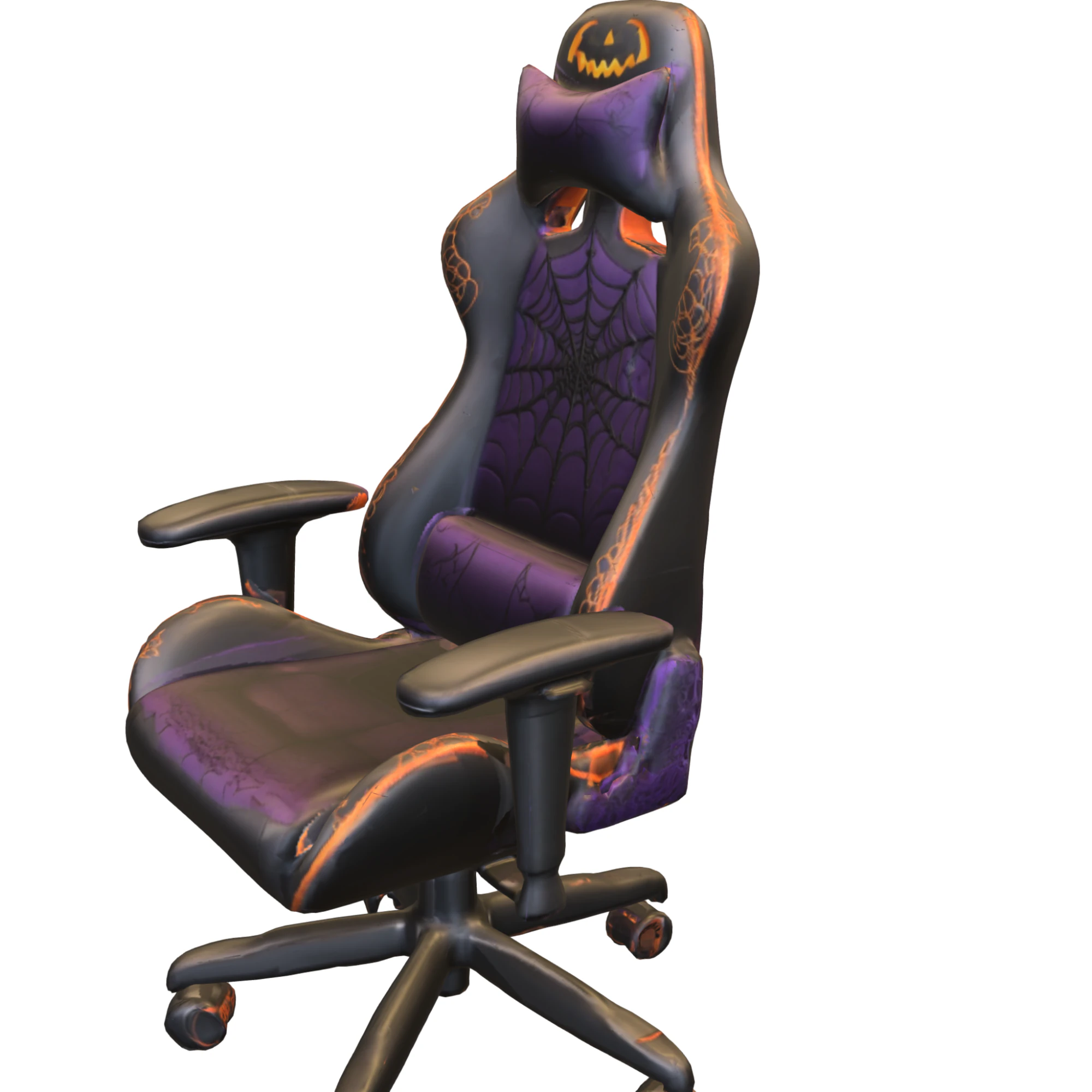 Halloween Themed Gaming Chair 3D Model .c4d .max .obj .3ds .fbx .stl .blend 