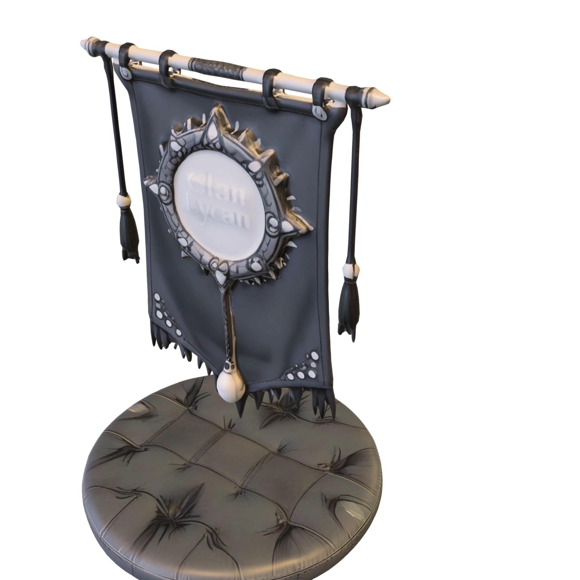 Lycan Clan Banner 3D Model .c4d .max .obj .3ds .fbx .stl .blend