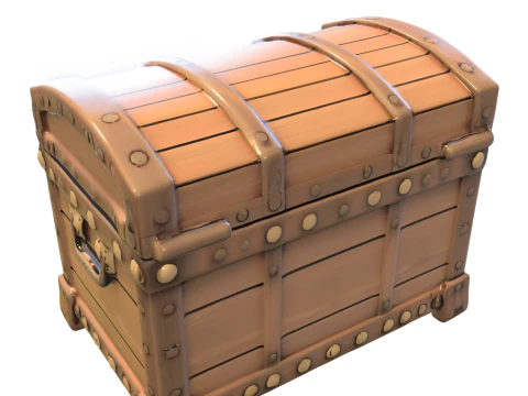 Medieval Treasure Chest 3D Model
