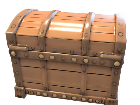 Medieval Treasure Chest 3D Model