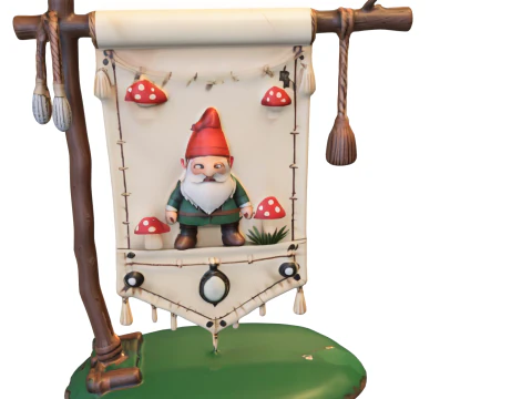 Garden Gnome Banne 3D Model