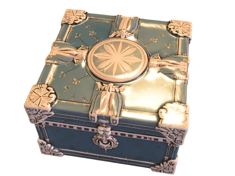 Scrigno del tesoro fantasy ornato Modello 3D