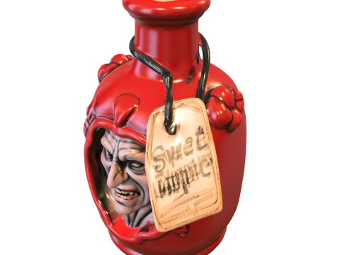 Bottiglia della Pozione dell'Anima Maledetta Modello 3D