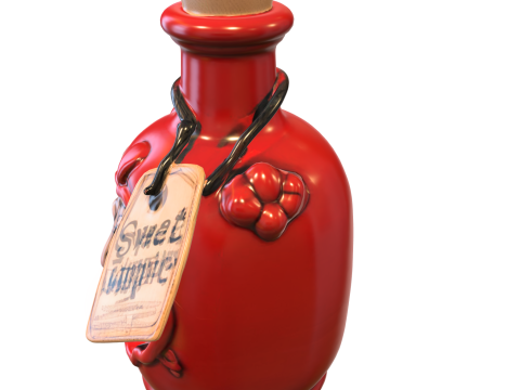 Cursed Soul Potion Bottle Model 3D