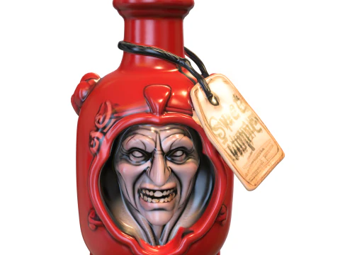 Cursed Soul Potion Bottle 3D Model