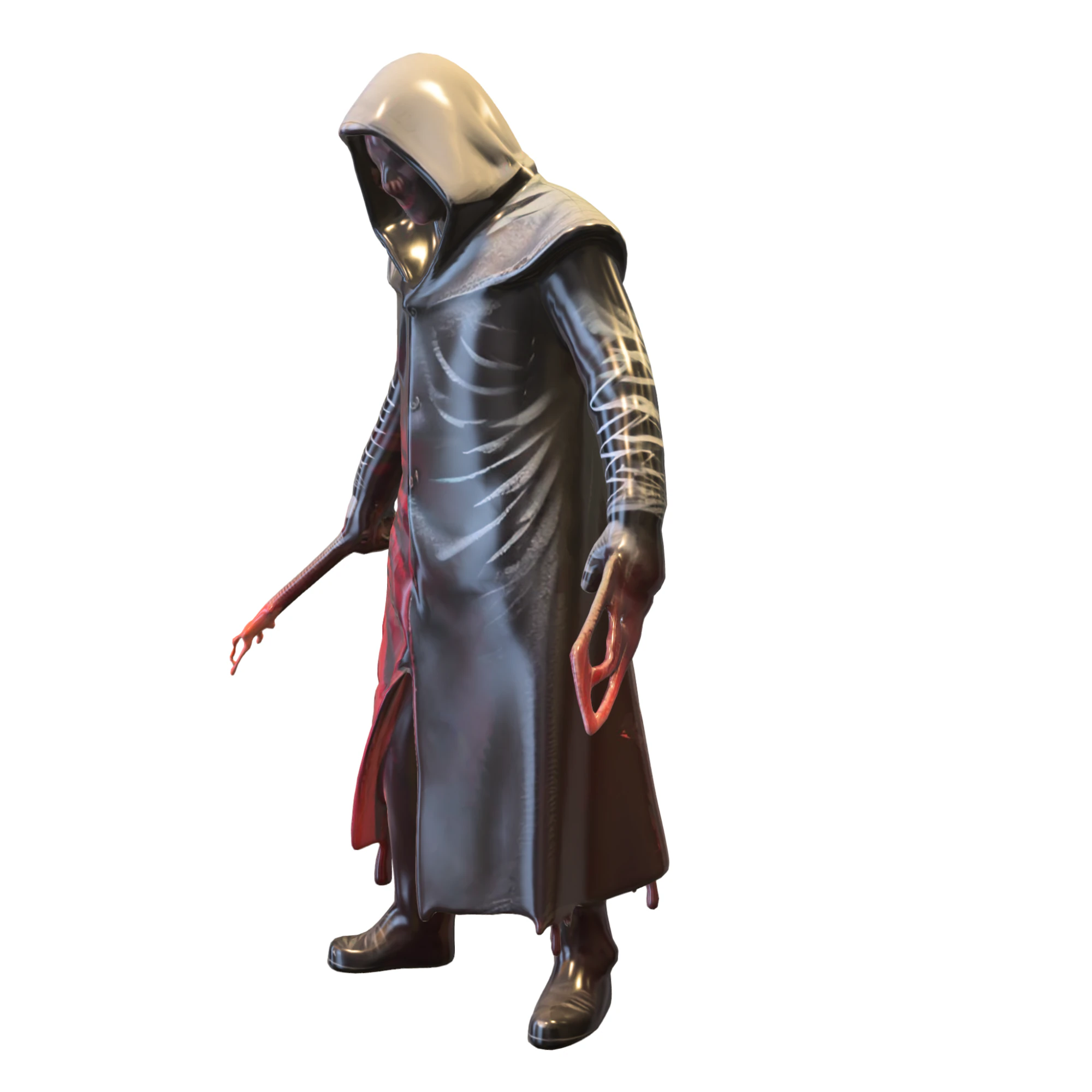 Dark Hooded Reaper 3D Model .c4d .max .obj .3ds .fbx .stl .blend 