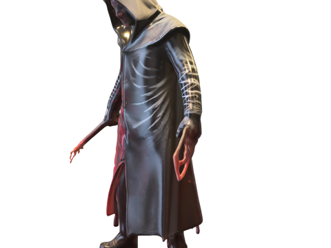 Dark Hooded Reaper 3D Model