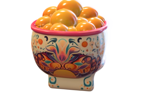Day of the Dead Skull Candy Bowl Model 3D