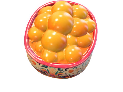 Day of the Dead Skull Candy Bowl Model 3D