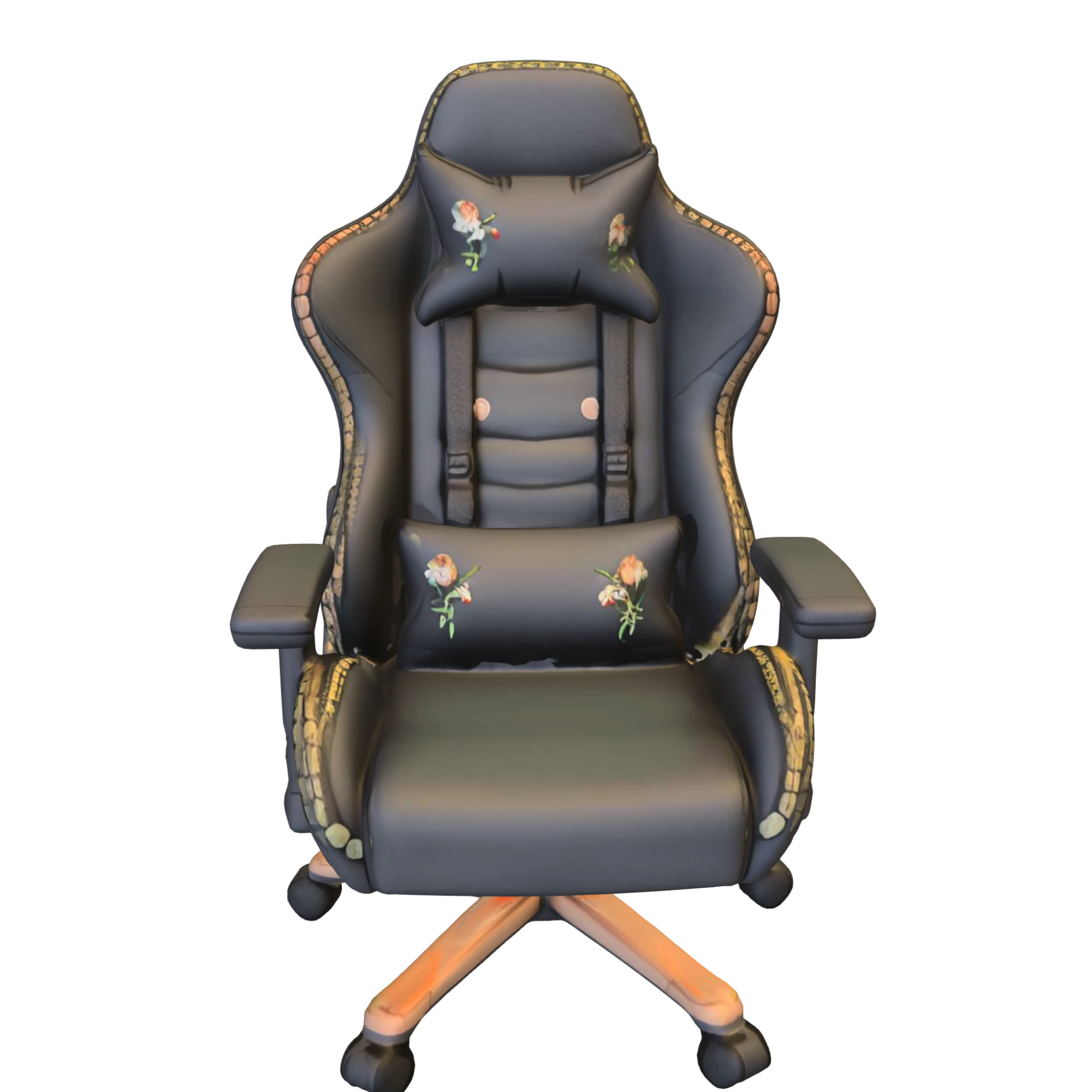 Floral Gaming Chair 3D Model .c4d .max .obj .3ds .fbx .stl .blend 