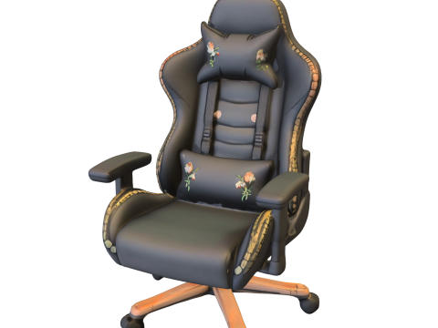 Floral Gaming Chair Modello 3D