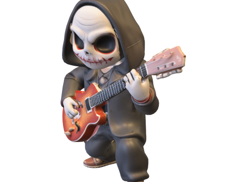 Grim Reaper Guitarist 3D Model