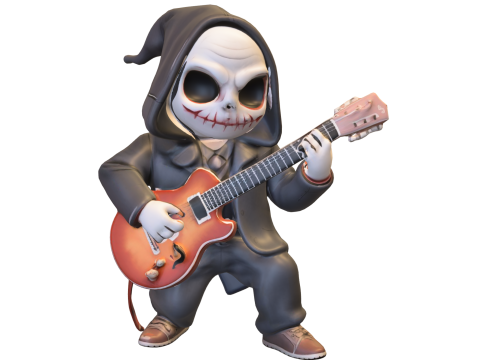 Grim Reaper Guitarist 3D मॉडल