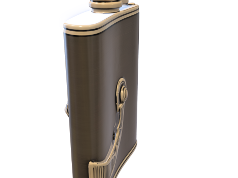 Skull Emblem Flask Modelo 3D