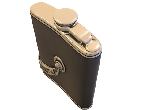 Skull Emblem Flask Modelo 3D