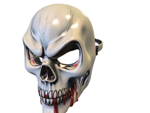 Bloody Skull Mask Modelo 3D