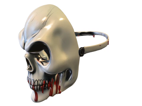 Bloody Skull Mask 3D Model