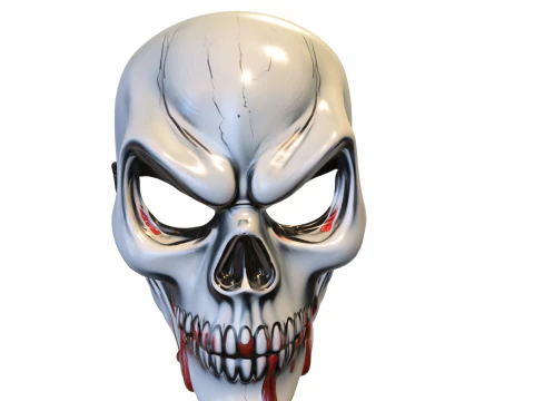 Bloody Skull Mask 3D Model