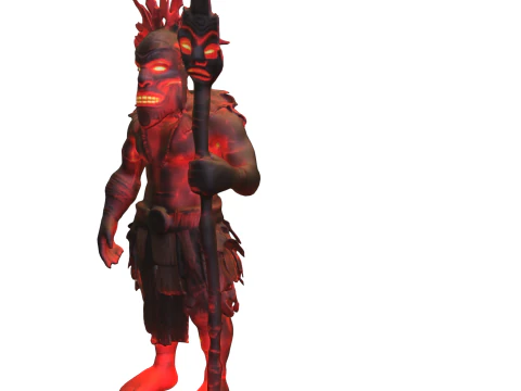 부족 불 전사 3D 모델