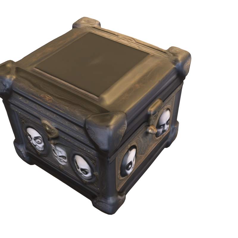 Haunted Chest Gothic Horror Model 3D .c4d .max .obj .3ds .fbx .stl .blend