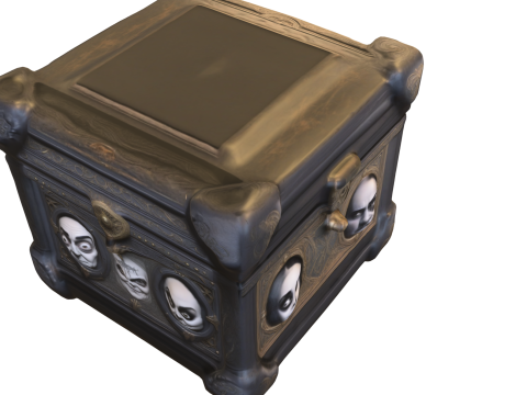 Haunted Chest Gothic Horror 3D Модель