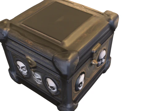 Haunted Chest Gothic Horror 3D Model