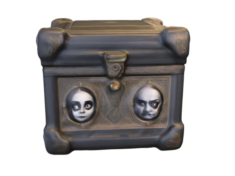 Haunted Chest Gothic Horror 3D Model