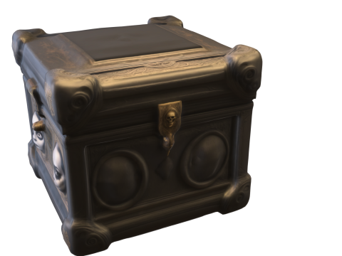 Haunted Chest Gothic Horror Model 3D
