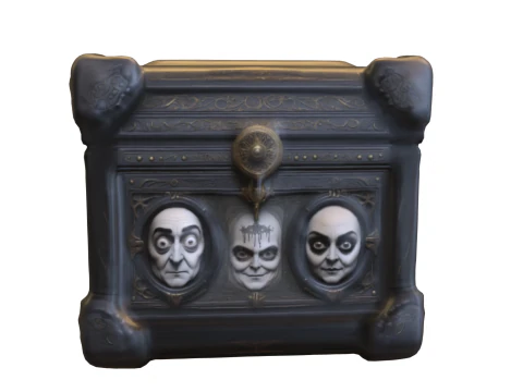 Haunted Chest Gothic Horror 3D Model