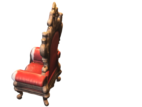 Santas Haunted Throne Gothic Christmas Chair 3D मॉडल