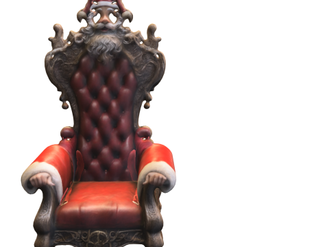 Santas Haunted Throne Gothic Christmas Chair 3D मॉडल