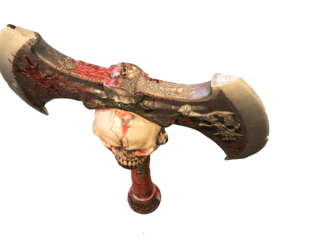 Skull Reaper Battle Axe Dark Fantasy 3D Model