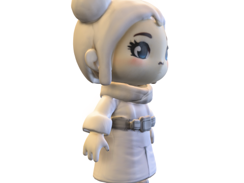 Cute plushie Leia Organa 3D 모델