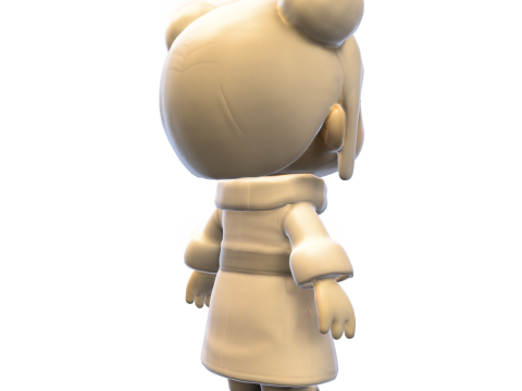 Cute plushie Leia Organa 3D 모델