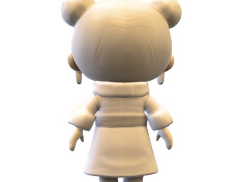 Cute plushie Leia Organa 3D 모델