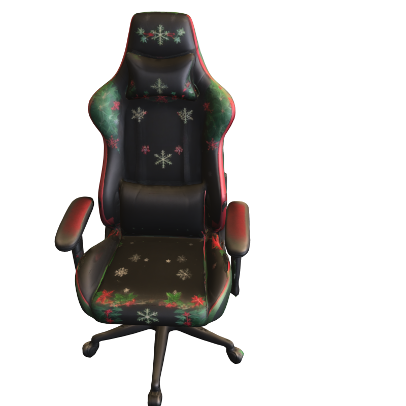 Holiday Snowflake Gaming Chair 3D Model .c4d .max .obj .3ds .fbx .stl .blend 