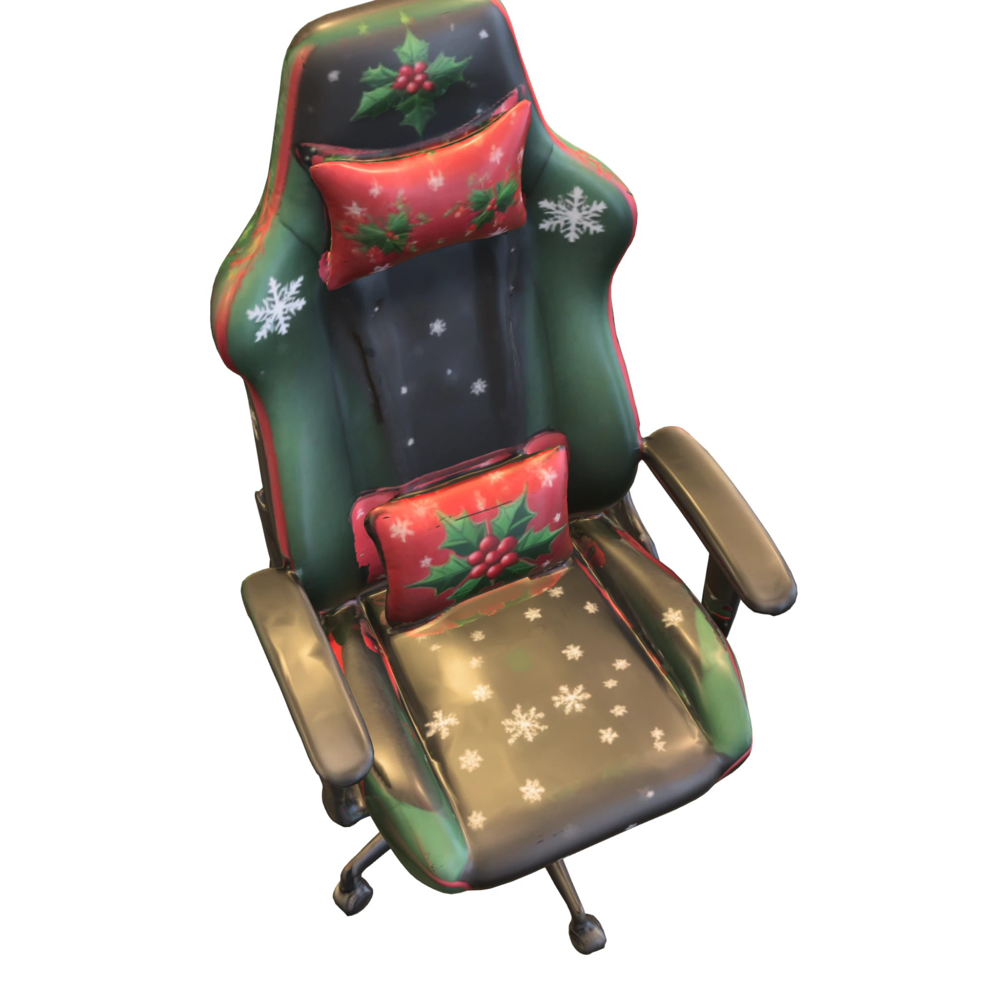 Holiday Gaming Chair 3D Model .c4d .max .obj .3ds .fbx .stl .blend 