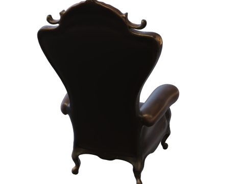 Skull Throne Armchair Dark Gothic 3D Model