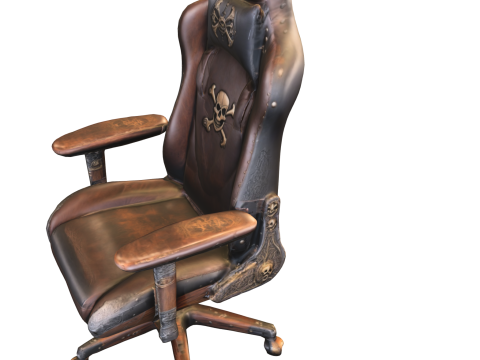 Pirate Captain Gaming Chair 3D Model