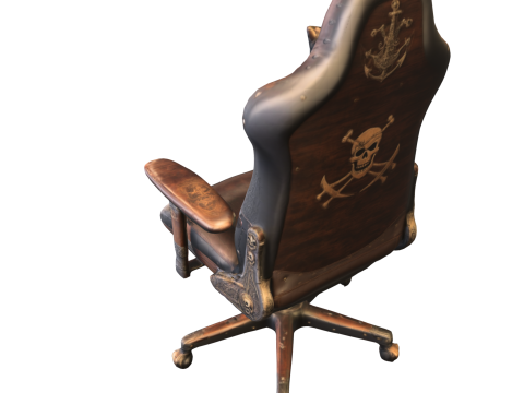 Pirate Captain Gaming Chair 3D Model
