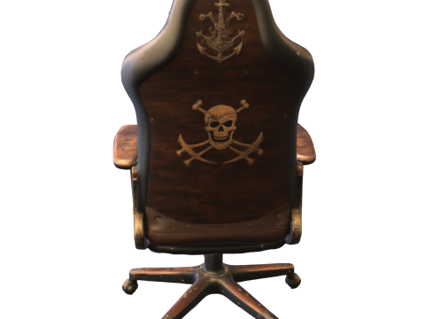 Pirate Captain Gaming Chair 3D Model