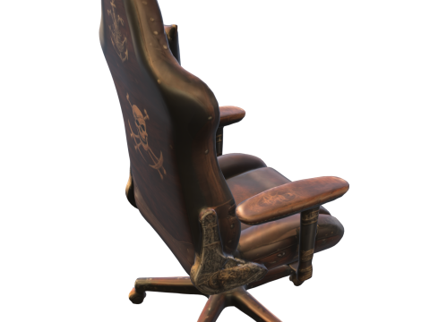 Pirate Captain Gaming Chair 3D Model