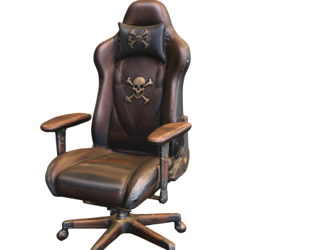 Pirate Captain Gaming Chair 3D Model