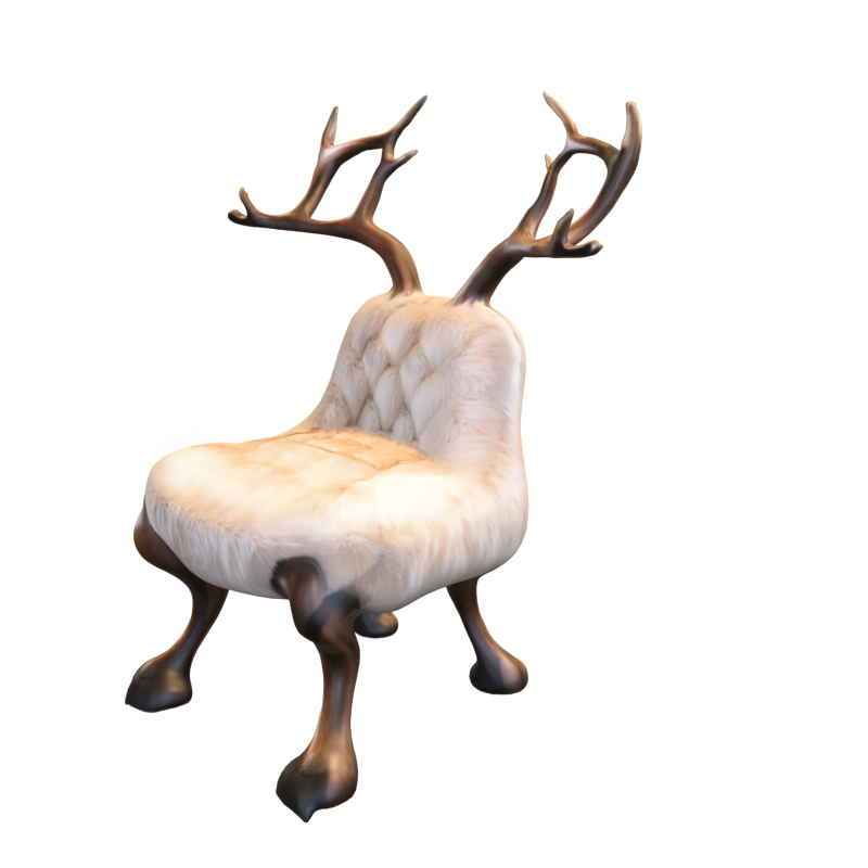 Antler Throne Chair Fantasy 3D Model .c4d .max .obj .3ds .fbx .stl .blend 