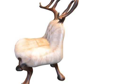Antler Throne Chair Fantasy 3D Model