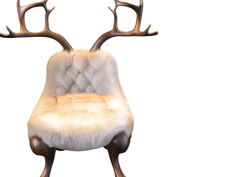 Antler Throne Chair Fantasy 3D Model
