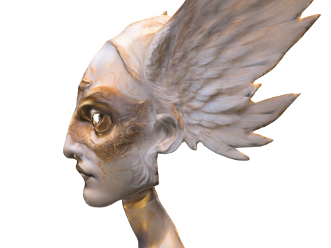 Seraphic Winged Mask 3D Modell
