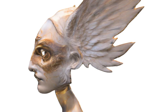 Seraphic Winged Mask 3D Model
