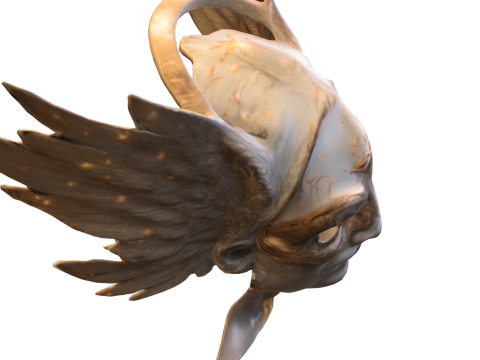 Seraphic Winged Mask 3D Modell